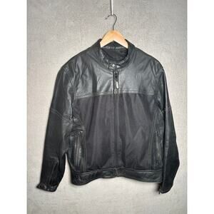 River Road Pecos Mesh Leather Motorcycle Jacket‎ Black Men's Size 42